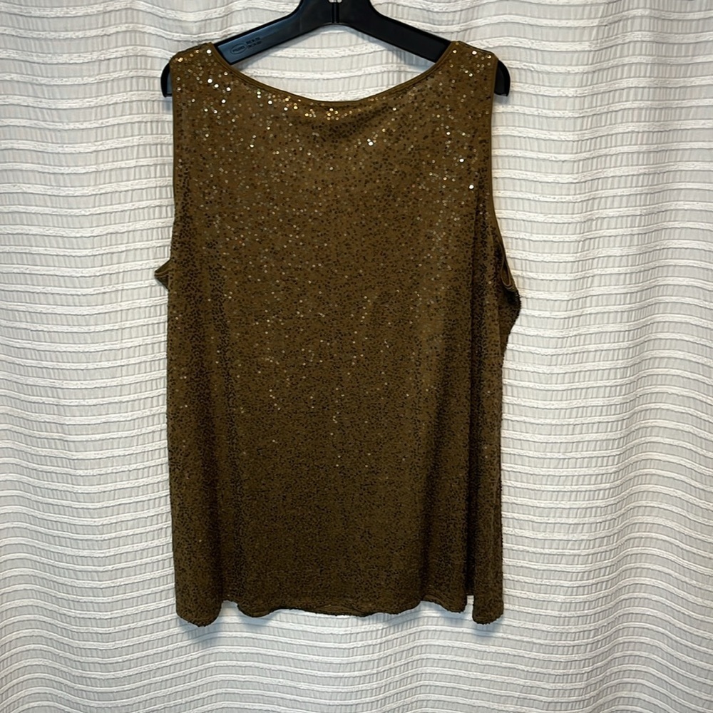 Eileen Fisher Silk Stretch Sequin Long Tunic Tank - Picture 3 of 3